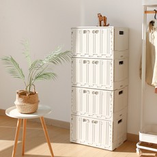 LIVING HAPPY All Right折疊箱 4層, 1個, 象牙白