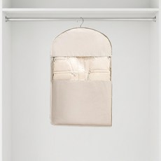 Mashatu 緞面透明窗防塵衣物套 米色, 1個, 1入