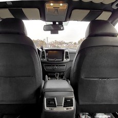 INSTALL 毛氈防刮前排座椅椅背附口袋頂級保護套, 單一顏色, Rexton Sports / Khan