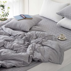 可水洗素色莫代爾棉夏季薄被, 灰色