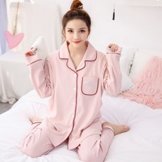 카라넥 긴 팔 파자마 상하의 세트