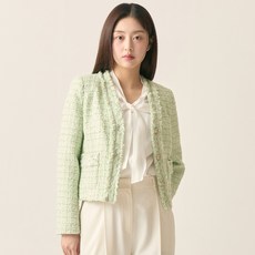 로엠 여성용 브이넥 트위드 자켓