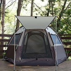 URBANCAMPER 快速搭建六角帳篷 5型 全開放式天幕, 5-6人, 卡其棕