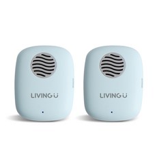 리빙유 UVC 에어 휴대용 칫솔 살균기 2p, LV004, 스카이블루