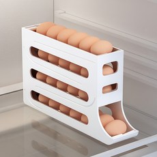 바른리빙 스르륵 자동 계란보관함, 화이트, 1개