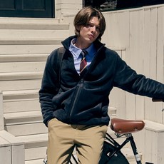 베이직하우스 남녀공용 플러피 플리스 레귤러핏 집업 재킷 LZJP7101