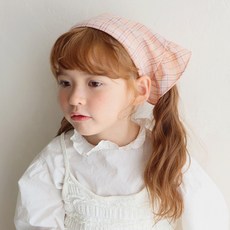 채니봉봉 아동용 웜체크 헤드커치프