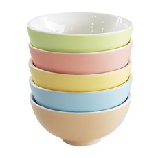 Happy Jung Korea 粉彩馬格利酒杯 2 號 5 套, 粉色、藍色、黃色、蘋果綠、米色, 5入