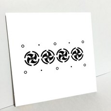 HTP 傳統圖案磁磚 太極圖案 韓式傳統櫃鑄鐵裝飾 K0923 9201, 1個