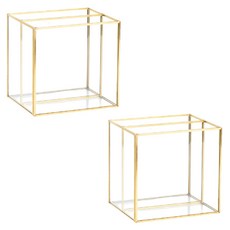 분할 스퀘어 수납 펜꽂이 통 2칸 YT_RA959, 혼합색상, 2개