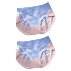 彈性V型米色系配色孕婦內褲2件組