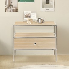 윌로우 저스틴 협탁 605 x 515 mm 방문설치, 화이트우드, 1개