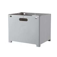 Market A現代折疊式多功能籃子 中+黏貼式掛勾 2入, 灰色的, 1個