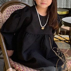 Neel 孩童氣球可愛長袖襯衫