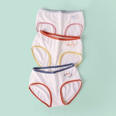 青少年酷女孩毛圈棉質學生內褲3件組