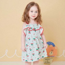 mollimelli 女童款New Lovely櫻桃無袖連身裙