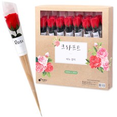仿真玫瑰香皂花30入, 紅色