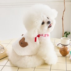 베니즈 강아지 트윈 베어 덤블 베스트, 아이보리, 1개