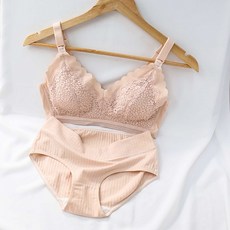 WBB 碎花大尺碼純棉哺乳內衣+內褲 WBI979