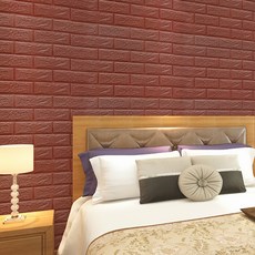 PEONIST 自黏式隔熱泡棉磚壁貼 3mm, 棕色, 10個