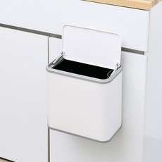 리빙플랜트 싱크빈 철제 주방 싱크대 걸이형 휴지통 5L, White