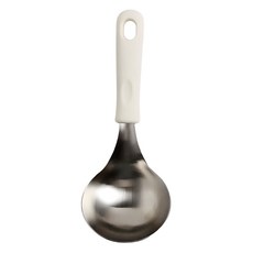 Max Cook不鏽鋼304上菜勺迷你料理湯勺 白色 1個 21公分長 x 8公分寬 x 2.5公分深