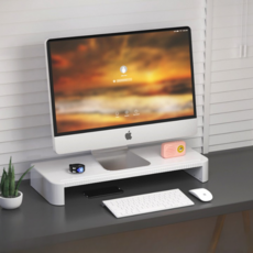 더플로우커머스 감성 멀티 수납 스탠드 데스크 모니터 받침대, 기본