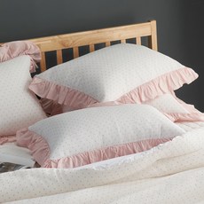 gBEDDING 荷葉邊棉質枕套 2入