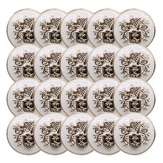 東大門鈕扣王 射出金屬寶石鈕扣 維京 18mm, 白金色, 20個