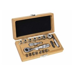 felo 迷你起子套筒組 XS18 Classic 木盒 Set, 迷你起子套筒18件, 1組