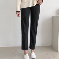 Pippin 女款口袋直筒水洗牛仔長褲 76087