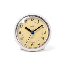 OWC 靜音吸附式防水浴室圓形壁鐘, 基本黃色