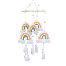 인테리어 태슬 무지개 모빌 장식 YT_RC308, 옐로우