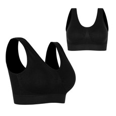 女款大尺碼無鋼圈瑜珈運動內衣 2件組