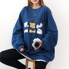 Sweet Pink 女性三隻熊大尺碼大學T