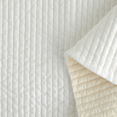 Maronde 14mm 直線絎縫 人造絲 100支紗 高密度 色素生物水洗 雙面用 絎縫布料 170g, 米白色, 1個