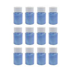 珍珠粉史萊姆 12入, 藍色, 15克