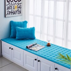 알럽홈 원컬러 격자패턴 창틀매트, 스카이블루, 1개