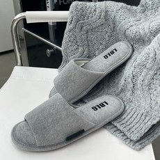 Labellaco Avenue 毛巾材質可水洗四季室內拖鞋, 灰色, 1個