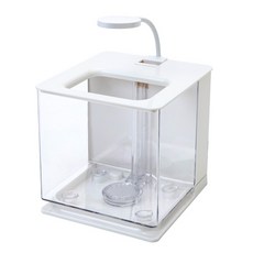 Up Korea Nano Tank LED自動換水魚缸 橢圓型, 白色的