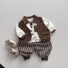 EYOUMONG 兒童款Ramitu基本款口袋層次感背心