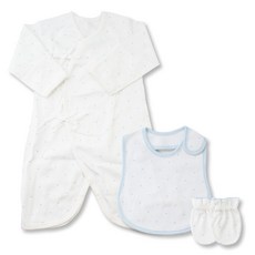 babybear 新生兒心形點點蝴蝶衣+心形點點手套+心形點點圍兜