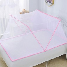 Sonio 可折疊一鍵式梯形蚊帳, 01粉紅色