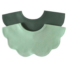 BUNNIE BLOSSOM 孩童圍兜兜2件組, 淺綠色+酪梨綠, 1組