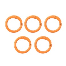 리코즈 컬러 O링 키링, 주황, 5개