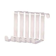 The Bella多功能衣櫃廚房不鏽鋼門掛勾, 銀色, 6個