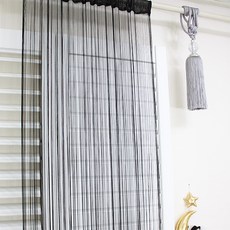 커텐클럽 무지 실커튼, 블랙