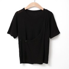 럽스 여성용 리노 랩스타일 줄무늬 반팔 니트