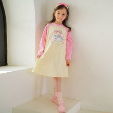 라라아망 여아용 리본 유니콘 원피스