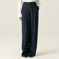 로엠 여성용 린넨라이크 원턱 와이드 슬랙스